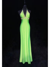 Modest Prom Dresses Mermaid Halter Green Satin Floor Length Formal Evening Outfits N3482