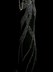 Vintage Mermaid V Neck Black With Beading Summer Formal For Women Girls Teens Prom Dresses N2232
