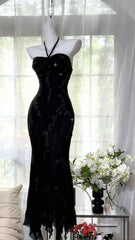 Modest Mermaid Halter Dark Green Chiffon Prom Dresses Party Dress 20th Birthday Outfits Graduation Dress N1616