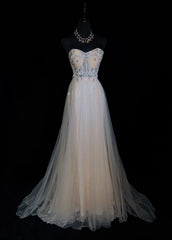 Beautiful Prom Dresses Inspo A Line Sweetheart Light Blue Pink Tulle Sleeveless Women Formal Dress N3183