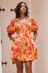 Valencia Mini Dress - Orange