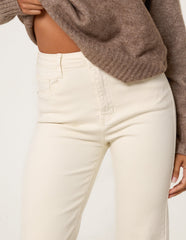 Wide Leg Deep Hem Jeans