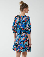 Tie Front 3/4 Sleeve Dress