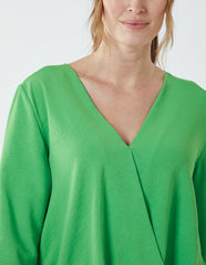 Crossover Woven Plain Blouse