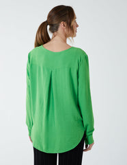 Crossover Woven Plain Blouse
