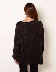 Buckle Metallic Top