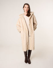 Long Faux Fur Cardigan