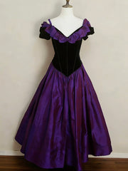 Beautiful Ball Gown Off The Shoulder With Ruffles Purple For High Schools Teens Prom Dresses Graduation Dress N1683
