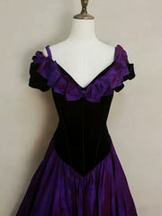 Beautiful Ball Gown Off The Shoulder With Ruffles Purple For High Schools Teens Prom Dresses Graduation Dress N1683
