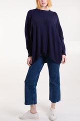 Round Neck Pocket Jumper