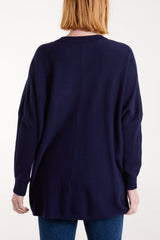 Round Neck Pocket Jumper