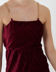 Chain Strap Mini Dress