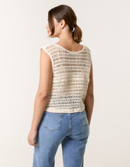 Crochet Button Vest