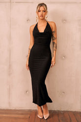 Amanda Midi Dress - Black