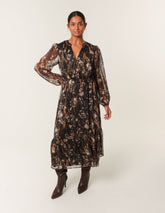 Button Front Midi Dress