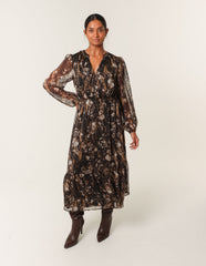 Button Front Midi Dress