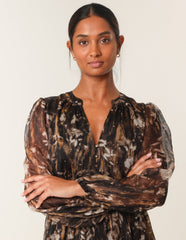 Button Front Midi Dress