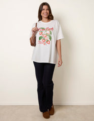Strawberry Graphic Print Crew-Neck T-shirt