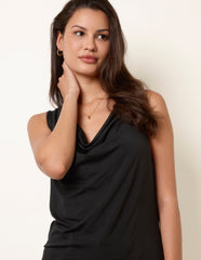 Sleeveless Cowl Neck Viscose Jersey Top