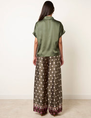 Tie Shirt Polka Dot Trouser Set