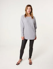 Long Sleeve Diamante Detailed Batwing Jumper