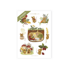 Field Mouse Printable Stickers - Archer and Olive