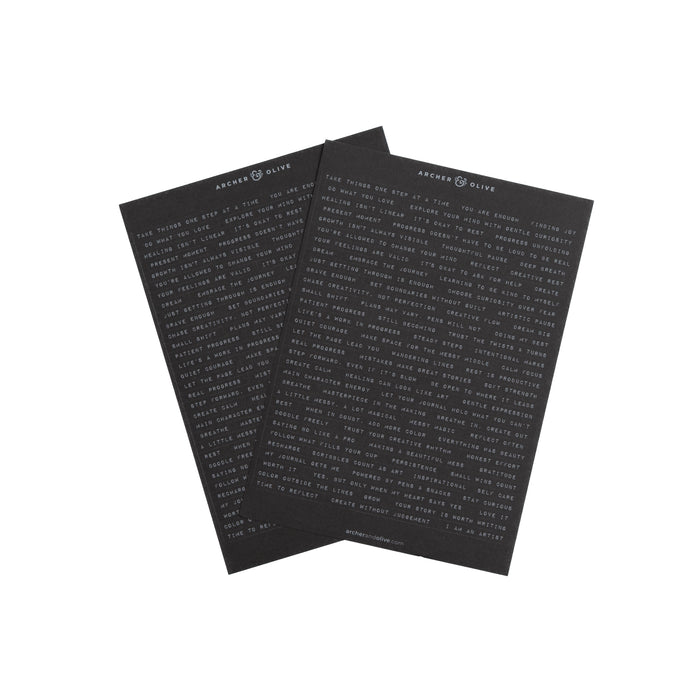 Ink & Type Word Sticker Set - Archer and Olive