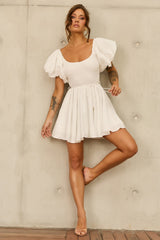 Italian Summer Mini Dress - White