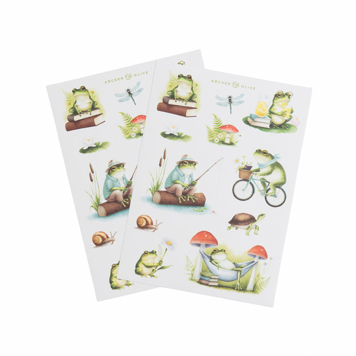 Stickers: Literary Frog - Archer and Olive
