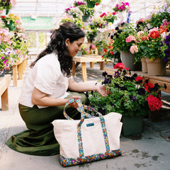 Meadow & Vine Canvas Tote - Archer and Olive