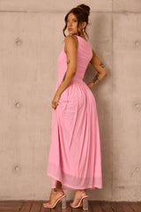 Painters Garden Maxi Dress - Pink