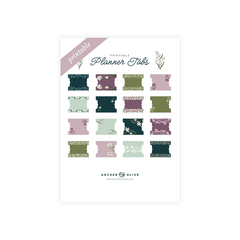 Printable Planner Tabs: Snowdrops - Archer and Olive