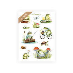Printable Sticker: Literary Frog - Archer and Olive