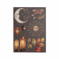 Quiet Corners collage paper book open to show a mix of vintage-inspired patterned sheets