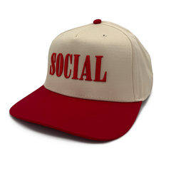 SOCIAL Hat Cream and Red