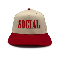 SOCIAL Hat Cream and Red