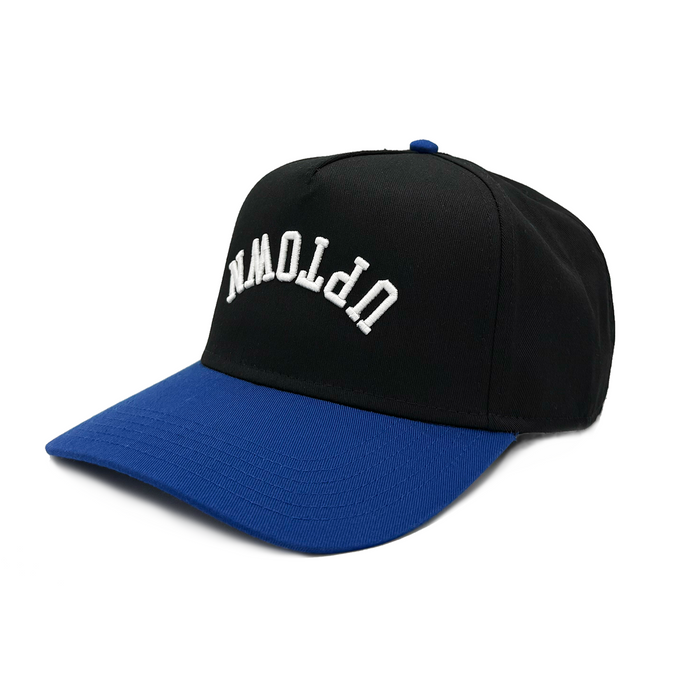 Upside Down Uptown Hat Black and Blue