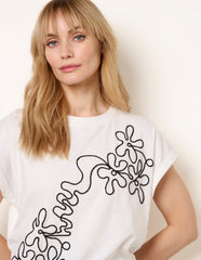 T-Shirt With Floral Embroidery