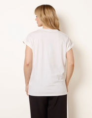 T-Shirt With Floral Embroidery