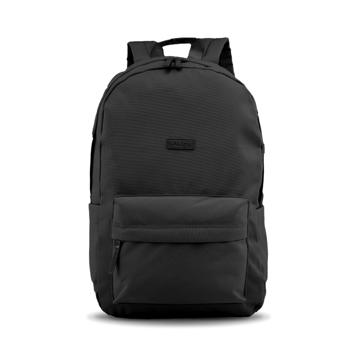 WINGS Lightweight School Backpack for a 17-inch Laptop, 21 L, for School and University, BLACK