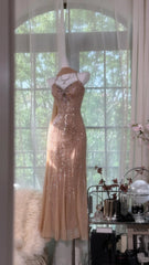 Modest Prom Dresses Mermaid Halter Champagne Chiffon With Beading Long Evening Outfits N3552