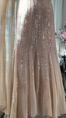 Modest Prom Dresses Mermaid Halter Champagne Chiffon With Beading Long Evening Outfits N3552