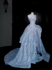 Gorgeous Ball Gown Sweetheart Sequin Prom Dress Long Evening Dress Sleeveless Graduation Dress N1633
