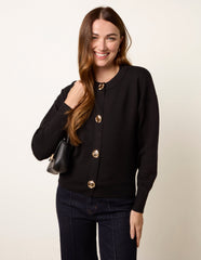 Gold Flower Button Cardigan