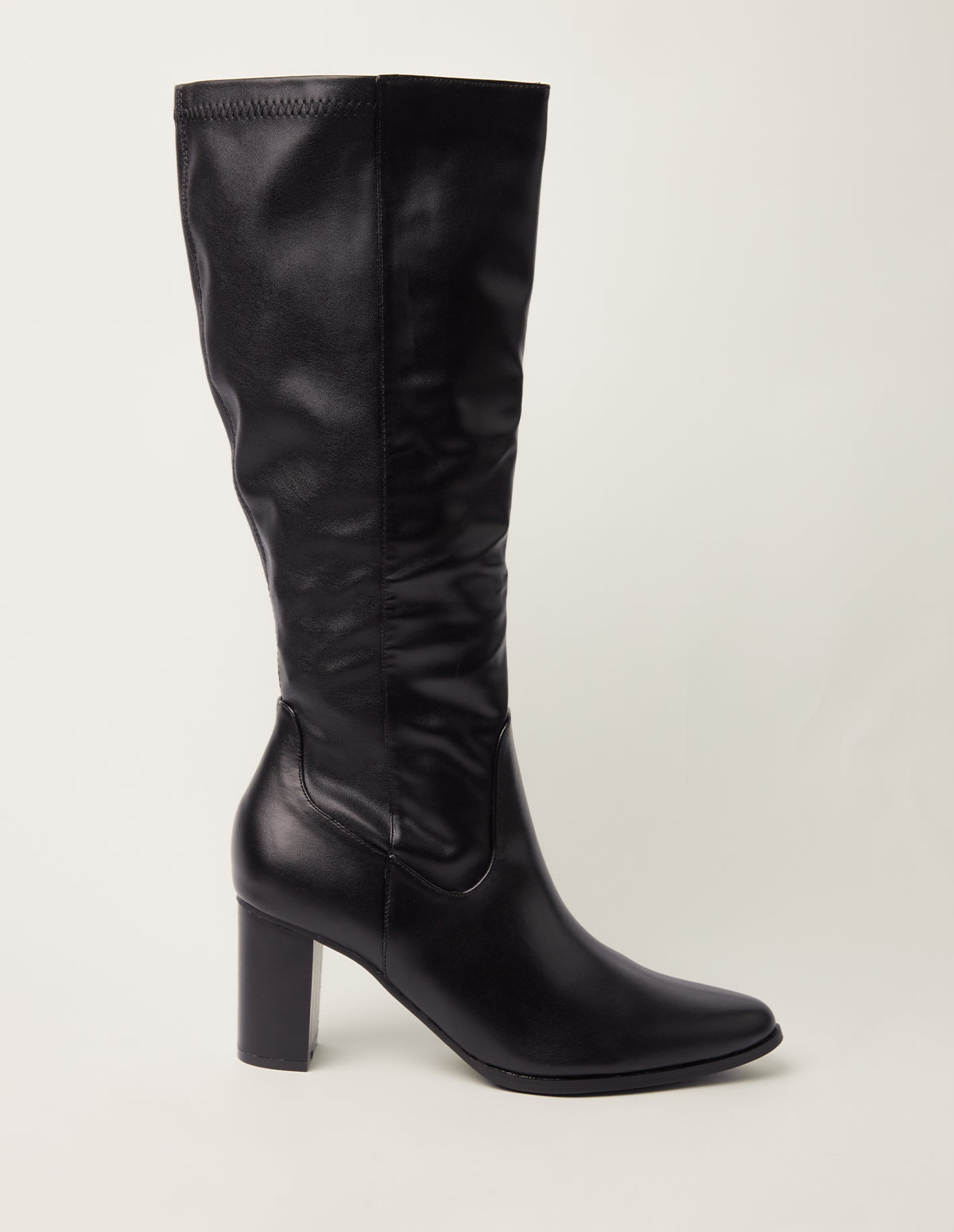 Knee High Leather Look Boots