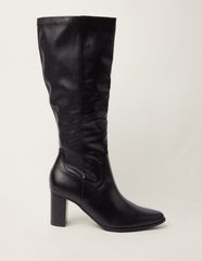 Knee High Leather Look Boots
