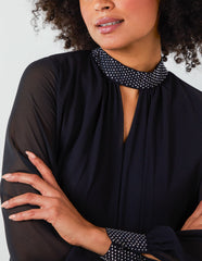 Shift Diamante Collar Midi Dress