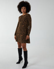 Metallic Swing Mini Dress
