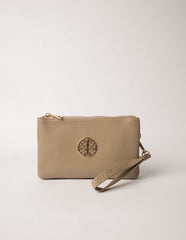 Detailed Zip Up Purse With Detachable Strap