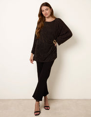 Buckle Metallic Top